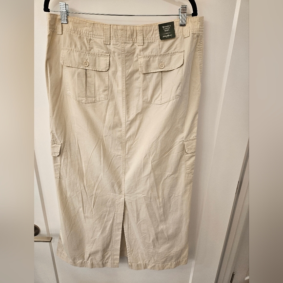 NWT - Eddie Bauer "Stone" Cotton Cargo Skirt - Size 14 - Picture 6 of 10